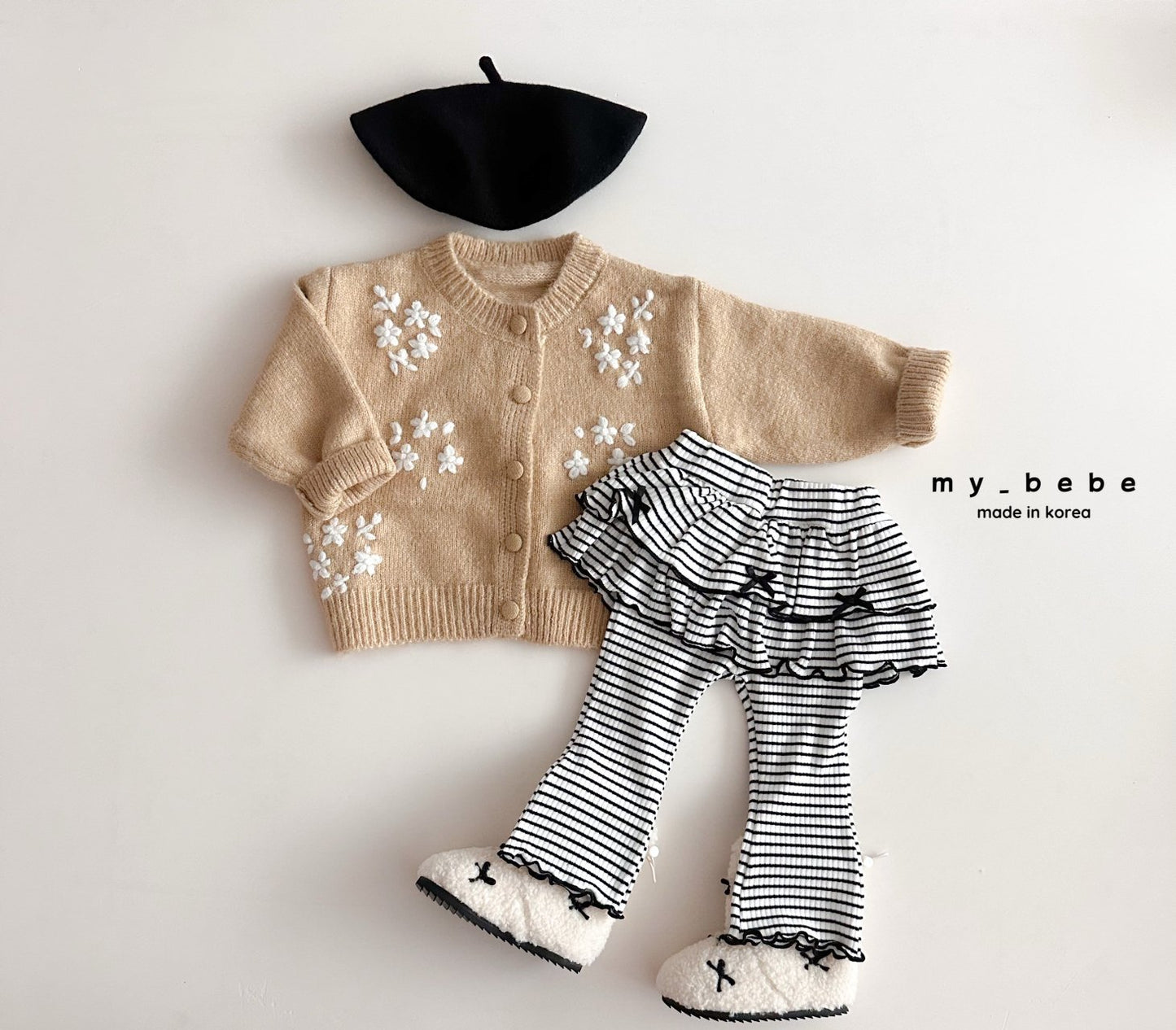 Floral embroidery cardigan