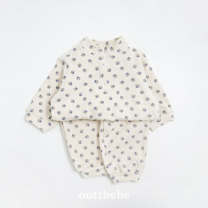 Sweet waffle anorak set