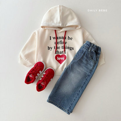 Love contrast hoodie