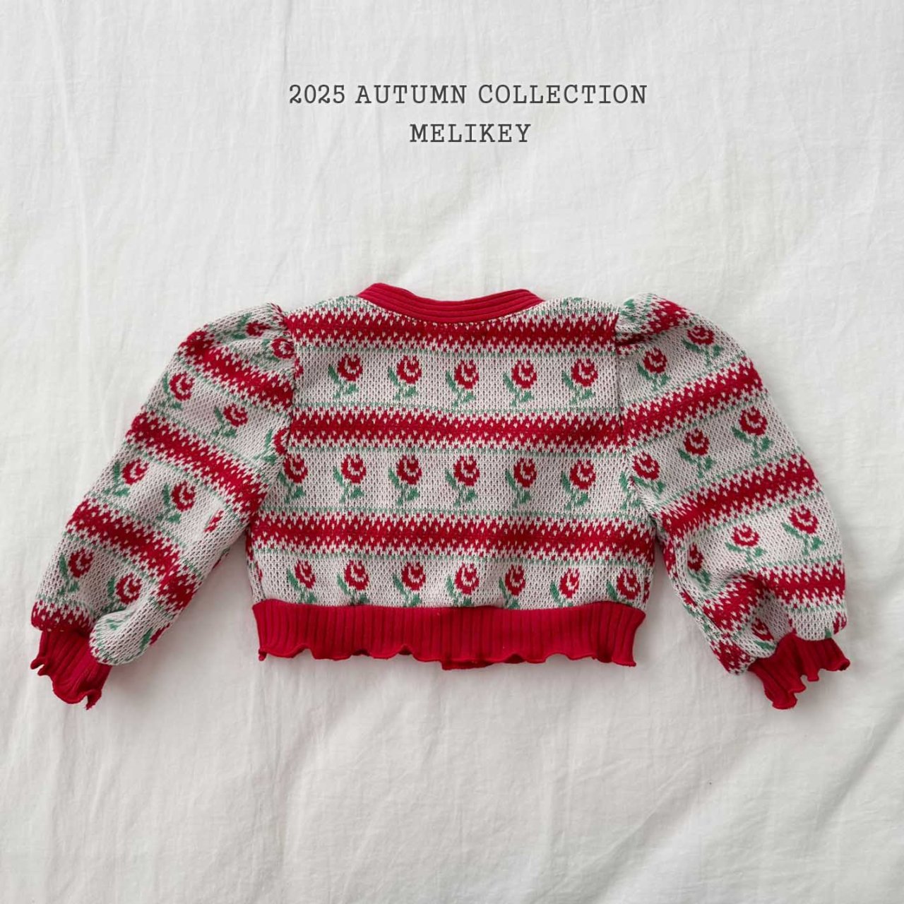 Striped rose cardigan