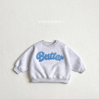 Butter boucle embroidered sweatshirt