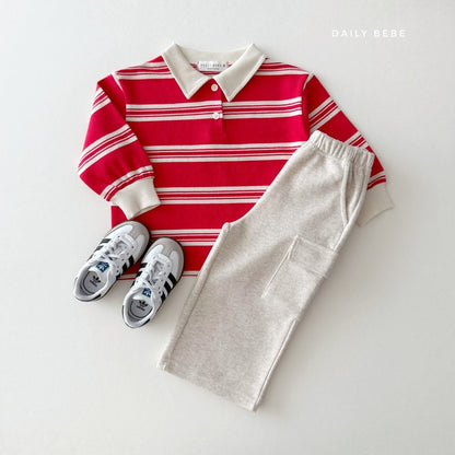Collar striped shirt