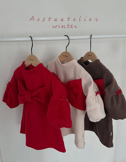 Winter ribbon dress