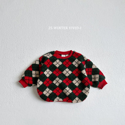 Wool pattern sweatshirt