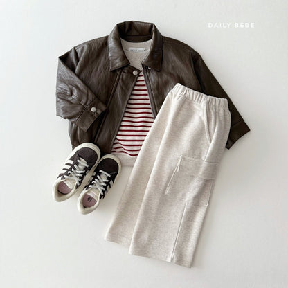 Leather kkakkha jacket