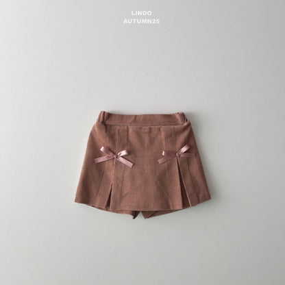 Line ribbon skirt pants