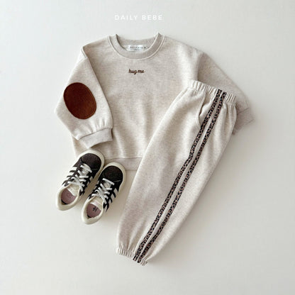 Leopard print tape jogger pants