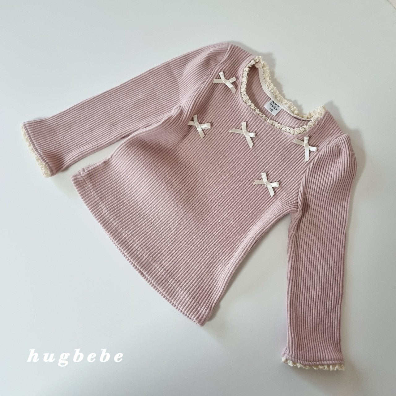 Lace ribbon top