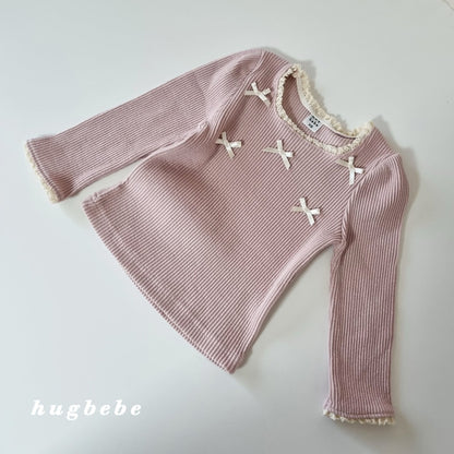 Lace ribbon top