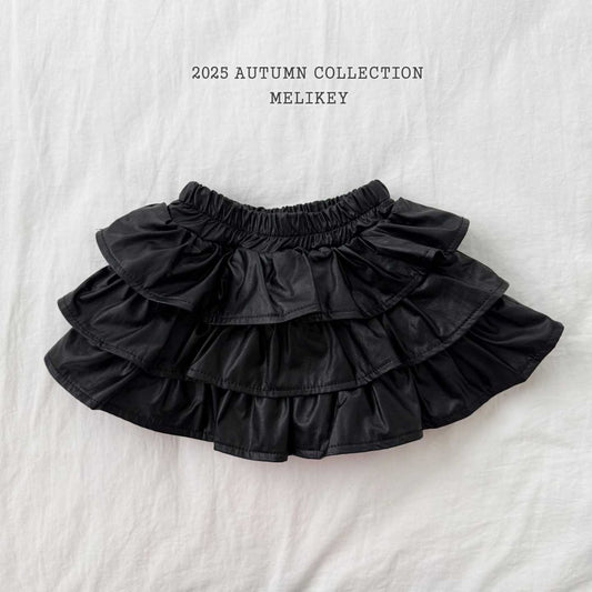 Cancan leather skirt