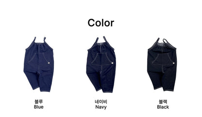 Indigo span overalls