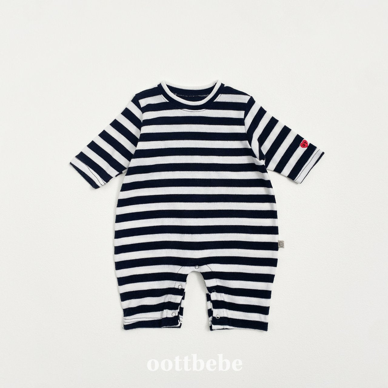Mixed stripes onesie