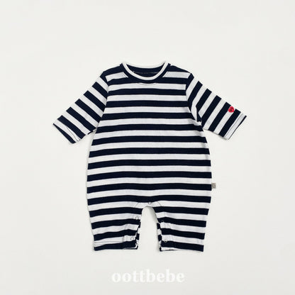 Mixed stripes onesie