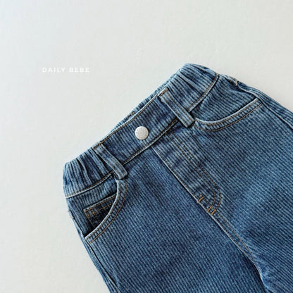 Fleece-lined denim pants