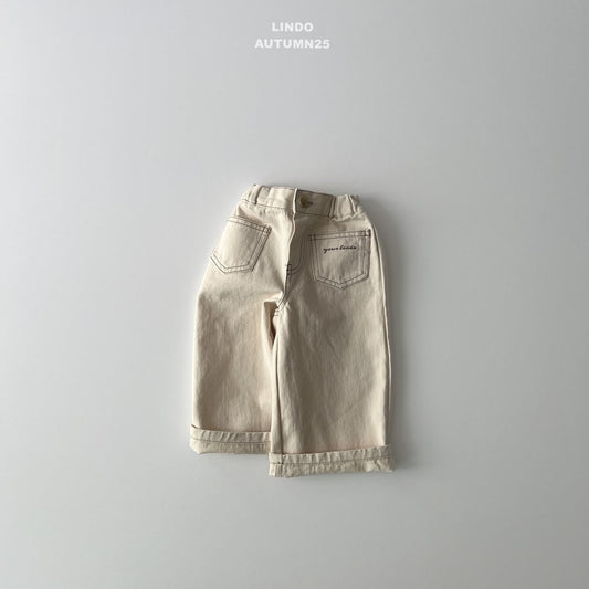 Wind denim pants
