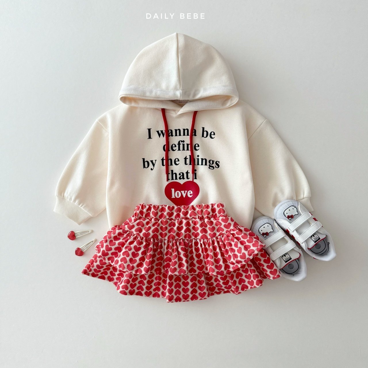 Love contrast hoodie