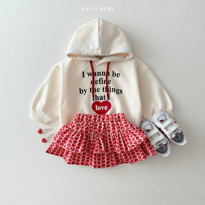 Love contrast hoodie
