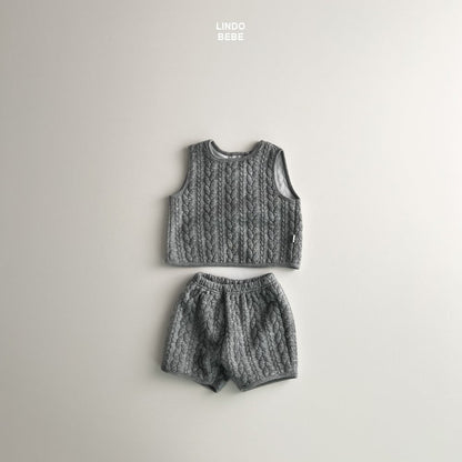 Quilted vest set
