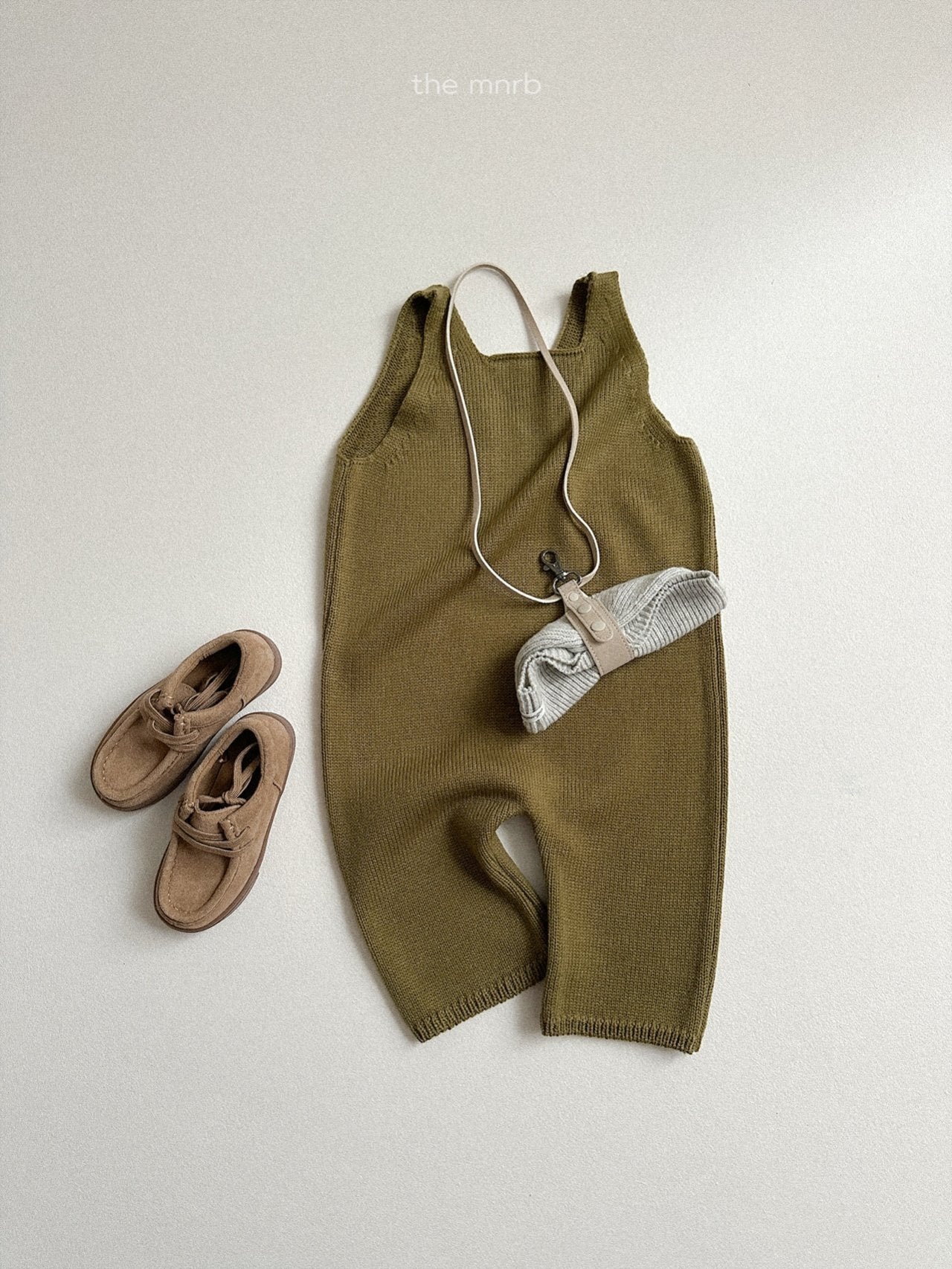 Teddy knit overalls