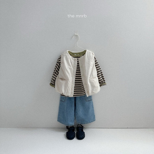 Side denim pants