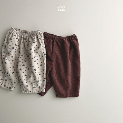 Double corduroy flower pants