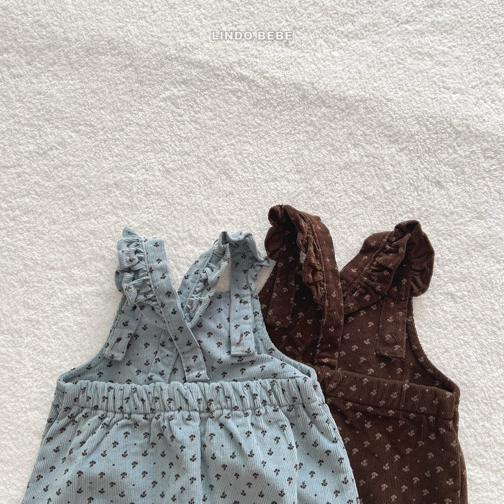 Floral frill suspenders