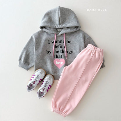 Love contrast hoodie