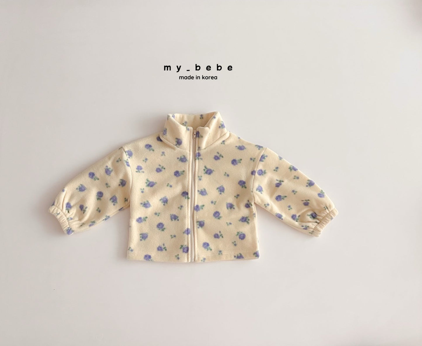 Printed fleece zip up