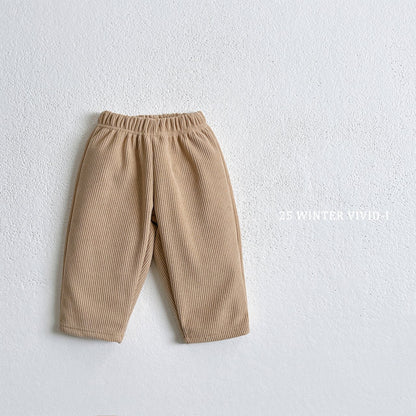 Soft fleece corduroy pants