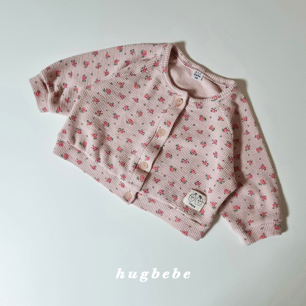 Flower waffle cardigan