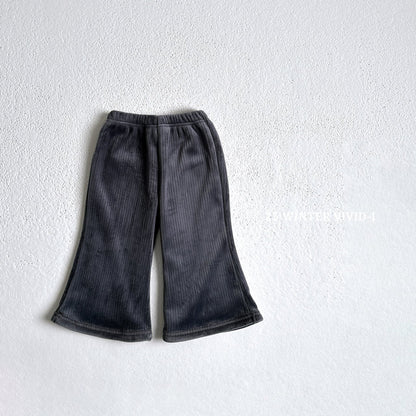 Velour bootcut pants