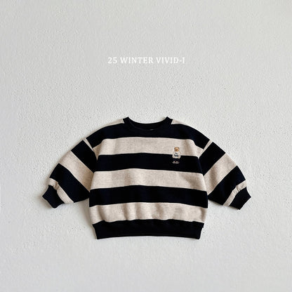 Striped bear sweatshirt