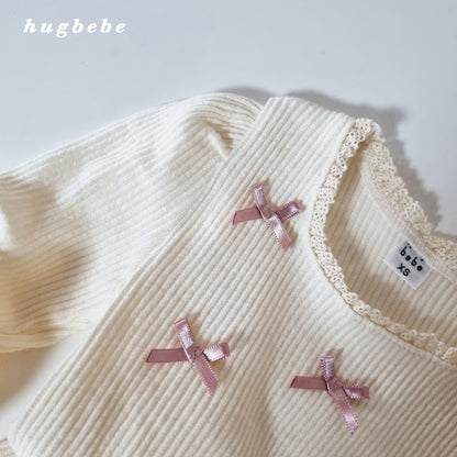 Lace ribbon top