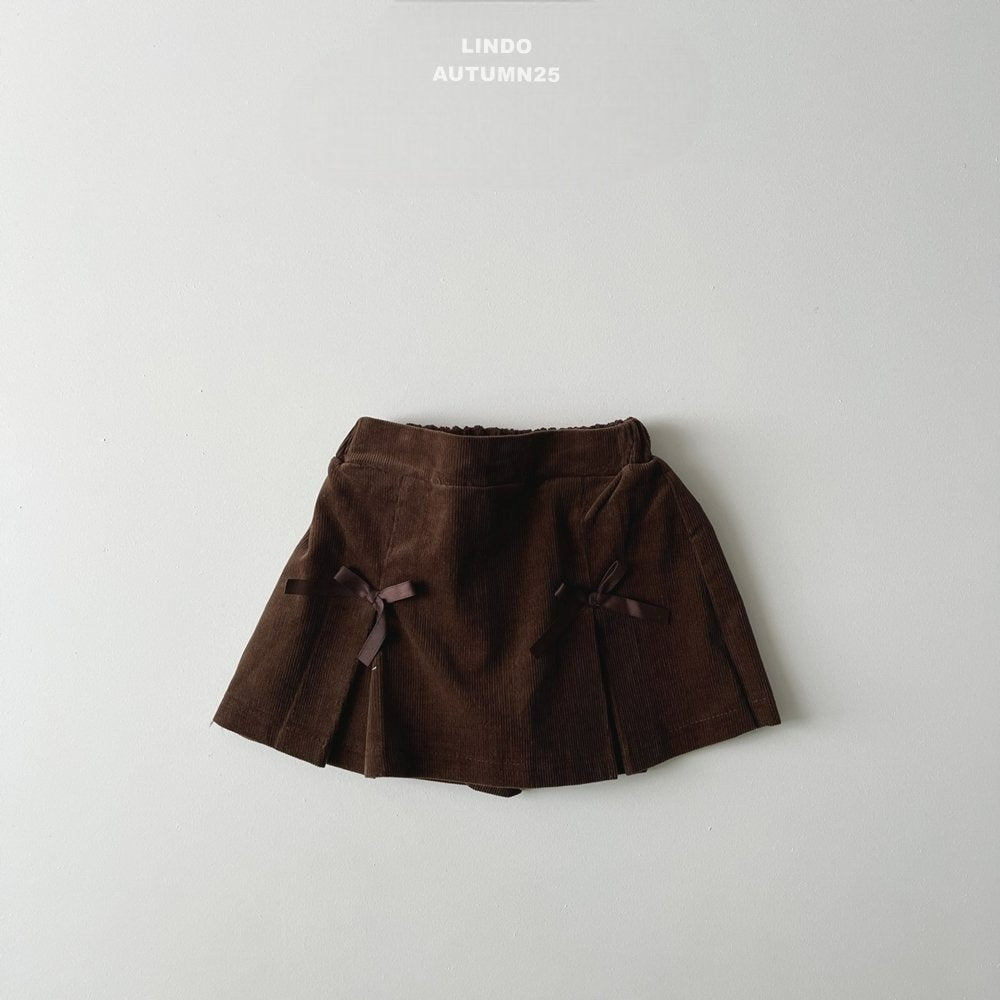 Line ribbon skirt pants