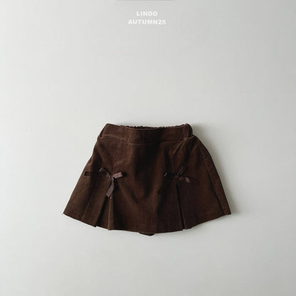 Line ribbon skirt pants