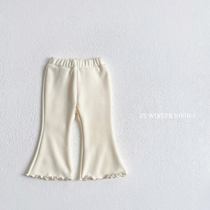 Winter plain flared pants