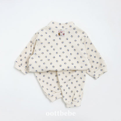 Sweet waffle anorak set