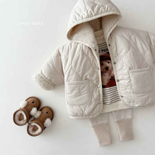 Hooded reversible jacket