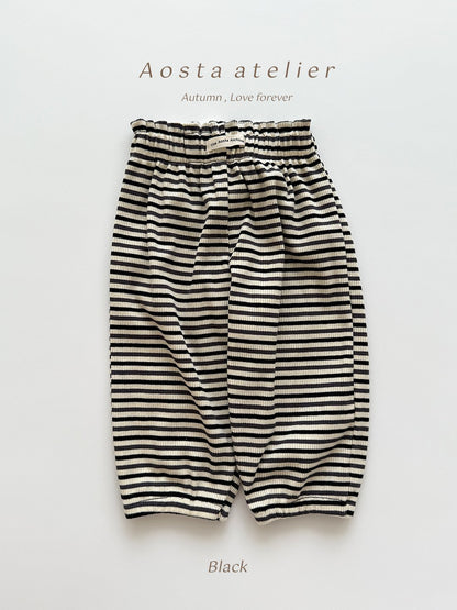 Striped chocolate pants