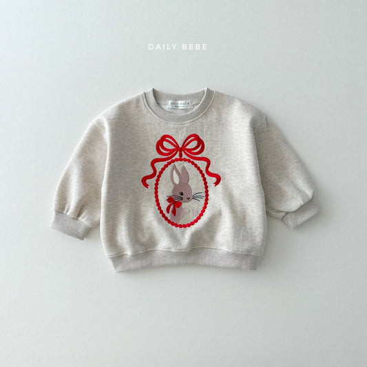 [Ready to Ship] Rabbit embroidered sweatshirt