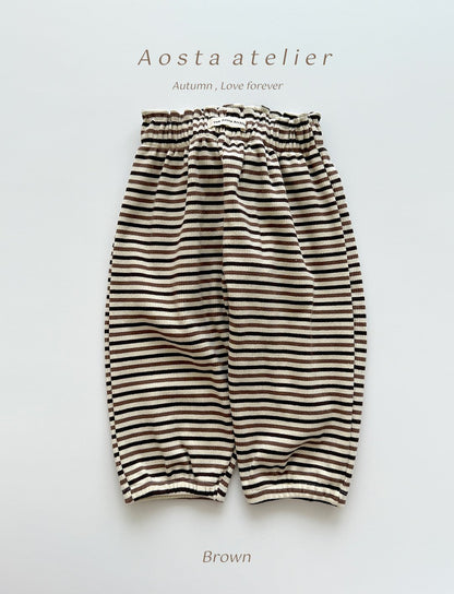 Striped chocolate pants