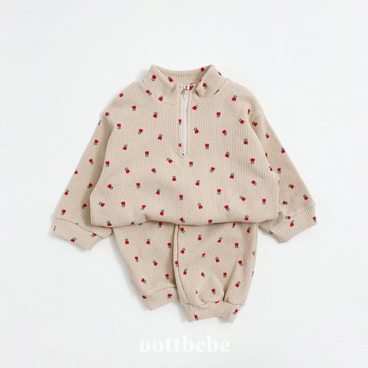 [Ready to Ship] Sweet waffle anorak set
