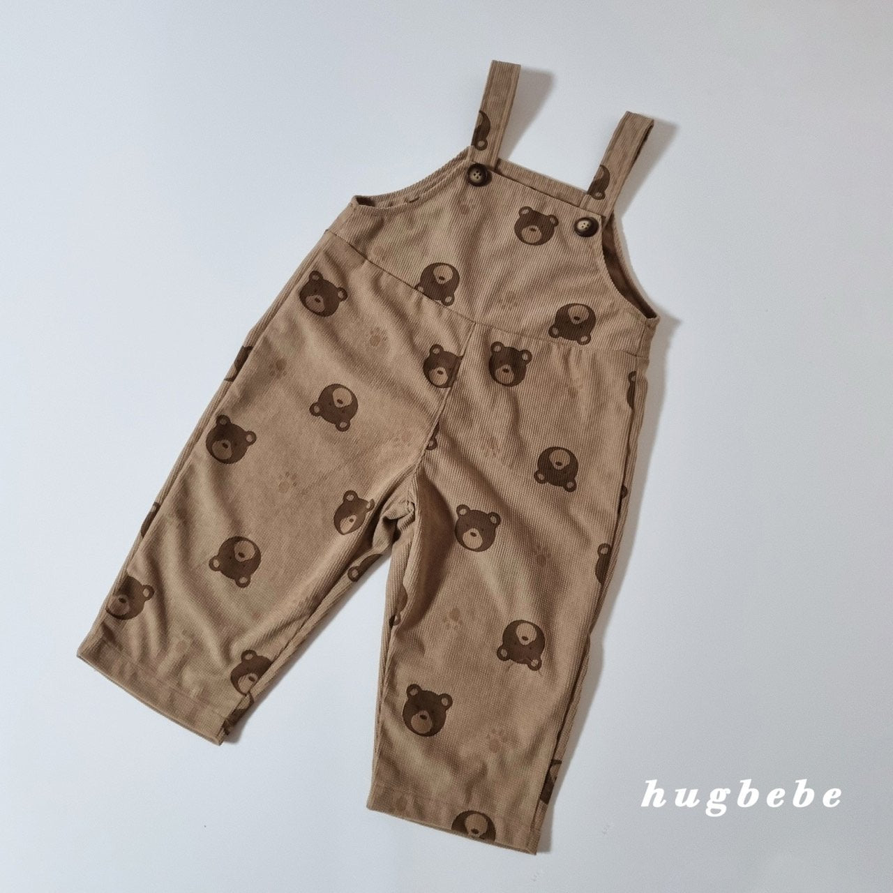 Corduroy bear overalls