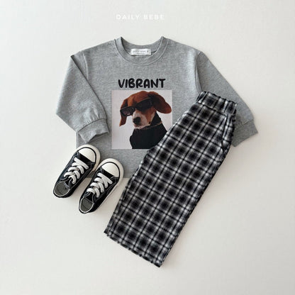 Checkered school pants