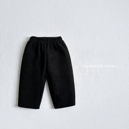 Soft fleece corduroy pants