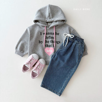 Love contrast hoodie