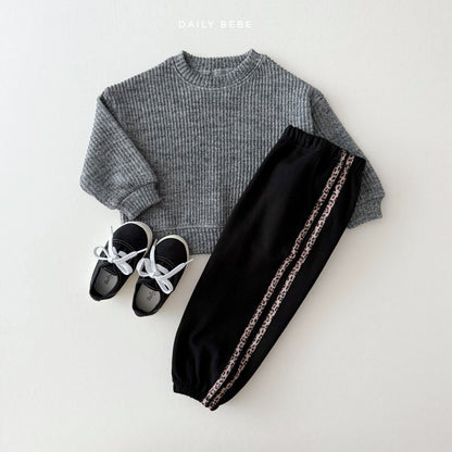 Leopard print tape jogger pants