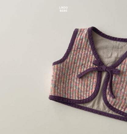 Flower quilted vest