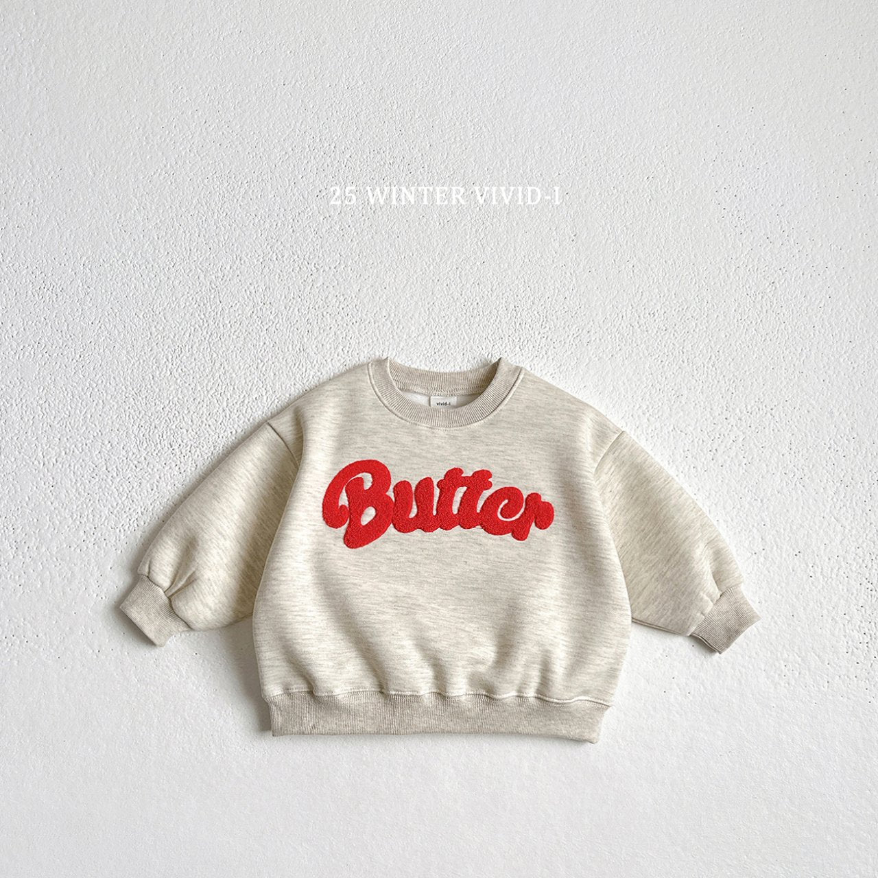 Butter boucle embroidered sweatshirt