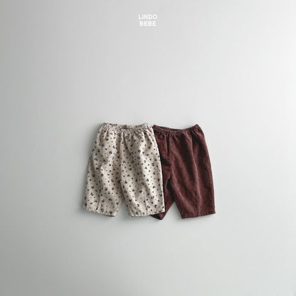 Double corduroy flower pants